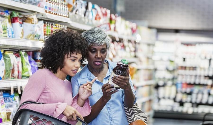 Older Black woman and younger Black woman shopping