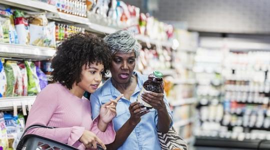 Older Black woman and younger Black woman shopping